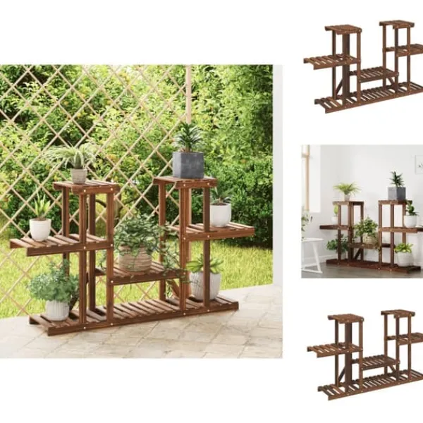 New Planteborde - Living blomsterstativ 110x25x73 cm massivt fyrretræ Plantestativer