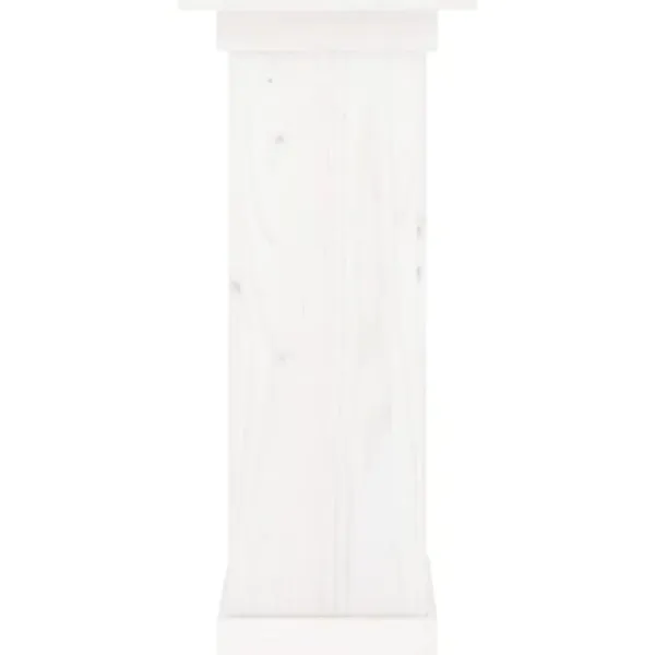 Plantestativer^Planteborde - Living blomsterstander 40x40x90 cm massivt fyrretræ hvid