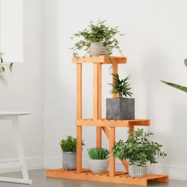 Krukker & Plantebeholdere^Planteborde - Living blomsterstativ 81x25x75,5 cm massivt fyrretræ