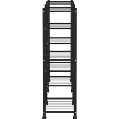 Plantestativer^Planteborde - Living blomsterstativ med hjul 83x25x83,5 cm jern sort