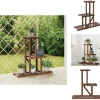 Discount Planteborde - Living blomsterstativ 81x25x75,5 cm massivt fyrretræ Plantestativer