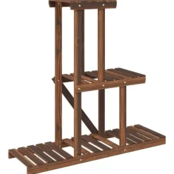 Discount Planteborde - Living blomsterstativ 81x25x75,5 cm massivt fyrretræ Plantestativer