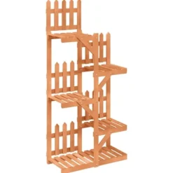Outlet Planteborde - Living blomsterstativ 60x25x130 cm massivt fyrretræ Plantestativer