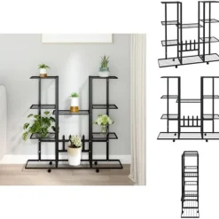 Plantestativer^Planteborde - Living blomsterstativ med hjul 94,5x24,5x91,5 cm jern sort