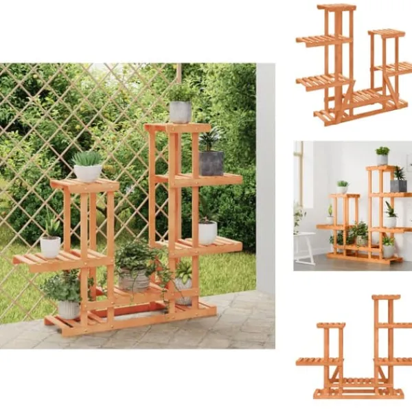 Best Planteborde - Living blomsterstativ 95x25x96 cm massivt fyrretræ Plantestativer