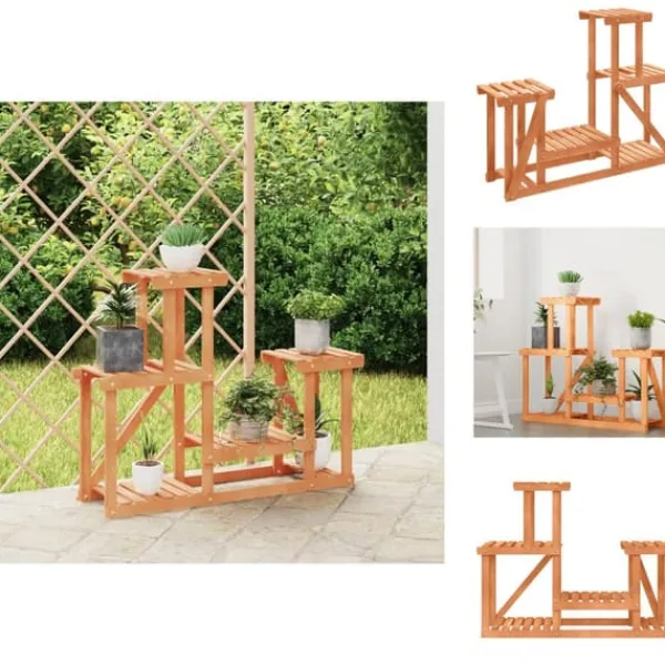 Sale Planteborde - Living blomsterstativ 90x25x73,5 cm massivt fyrretræ Plantestativer