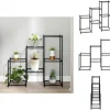 Plantestativer^Planteborde - Living blomsterstativ 83x25x80 cm jern sort