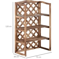 Best Planteholder 3 niveauer gran kompakt robust til inde/ude Model 8 Plantestativer