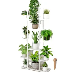 Plantestativer^Planteholder, 7 niveauer, indendørs og udendørs brug,Mørk Grå 7 Lag