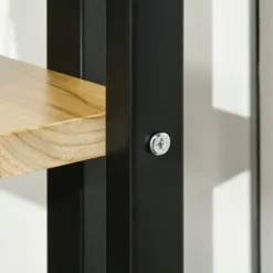 Discount Planteholder 4 niveauer justerbar 110 cm træ sort/natur til inde/ude Plantestativer