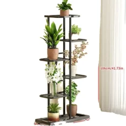 Plantestativer^Planteholder, 6 niveauer, metal konstruktion,6lag-sort