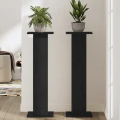 Plantestativer^Planteholder 2 stk - Modern planteudstiller i sort eg | Størrelse: 30x30x95 cm