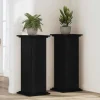 Sale Planteholder i konstrueret træ - Moderne plante stativ | Farve: Sort | Størrelse: 33x33x100 cm Plantestativer