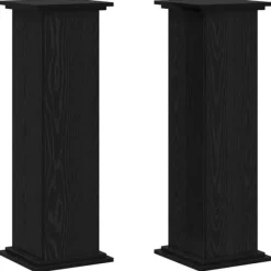 Sale Planteholder i konstrueret træ - Moderne plante stativ | Farve: Sort | Størrelse: 33x33x100 cm Plantestativer