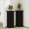 Plantestativer^Planteholder i konstrueret træ - Elegant plante stativ | Farve: Sort | Størrelse: 33x33x80 cm