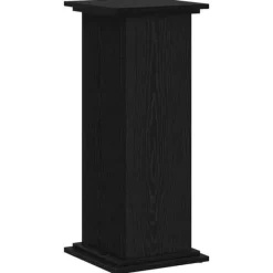 Plantestativer^Planteholder i konstrueret træ - Elegant plante stativ | Farve: Sort | Størrelse: 33x33x80 cm