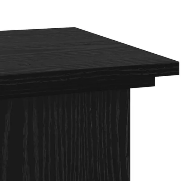 Plantestativer^Planteholder i sort eg - Moderne plante stativ | Størrelse: 33x33x60 cm