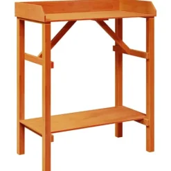 Plantestativer^Planteholder med hylder i massivt fyrretræ - Stativ til planter | Farve: Brun | Størrelse: 75x40x90 cm