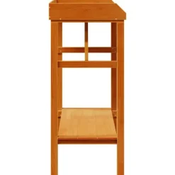 Plantestativer^Planteholder med hylder i massivt fyrretræ - Stativ til planter | Farve: Brun | Størrelse: 75x40x90 cm