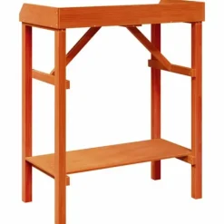 Plantestativer^Planteholder med hylder i massivt fyrretræ - Stativ til planter | Farve: Brun | Størrelse: 75x40x90 cm