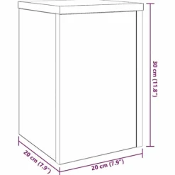 Sale Planteholder sæt 2 stk - Moderne plante stands i sort eg | Størrelse: 20x20x30 cm Plantestativer