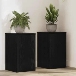 Plantestativer^Planteholder sæt 2 stk - Moderne plante stande i sort eg | Størrelse: 30 x 30 x 50 cm