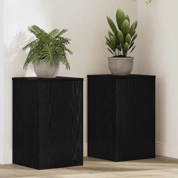 Plantestativer^Planteholder sæt 2 stk - Moderne plante stande i sort eg | Størrelse: 30 x 30 x 50 cm