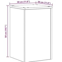 Plantestativer^Planteholder sæt 2 stk - Moderne plante stande i sort eg | Størrelse: 30 x 30 x 50 cm