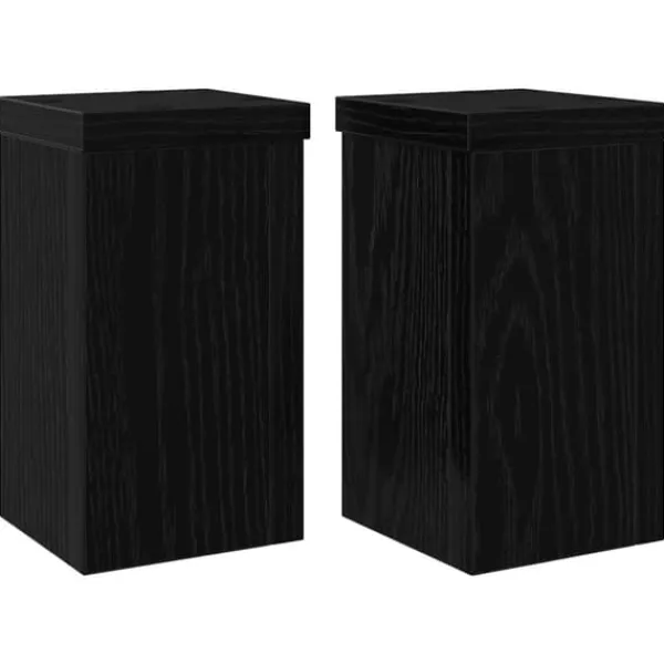 Plantestativer^Planteholder sæt i sort eg - Elegant design | Størrelse: 10x10x18 cm | 2 pcs