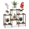 Hot Planteholder, Træ, 70x89x27 cm, Brun Plantestativer