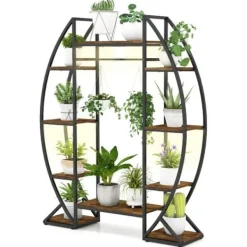 Plantestativer^Planteholder, 130x30x160 cm, Brun