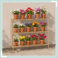 Plantestativer^Planteholder, 140x91x28 cm, Brun