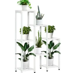Plantestativer^Planteholder, 65x23x94,5 cm, Hvid