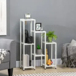 Plantestativer^Planteholder, 65x23x94,5 cm, Hvid