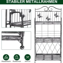 Clearance Planteholder, 44x25x96 cm, Sølv Plantestativer