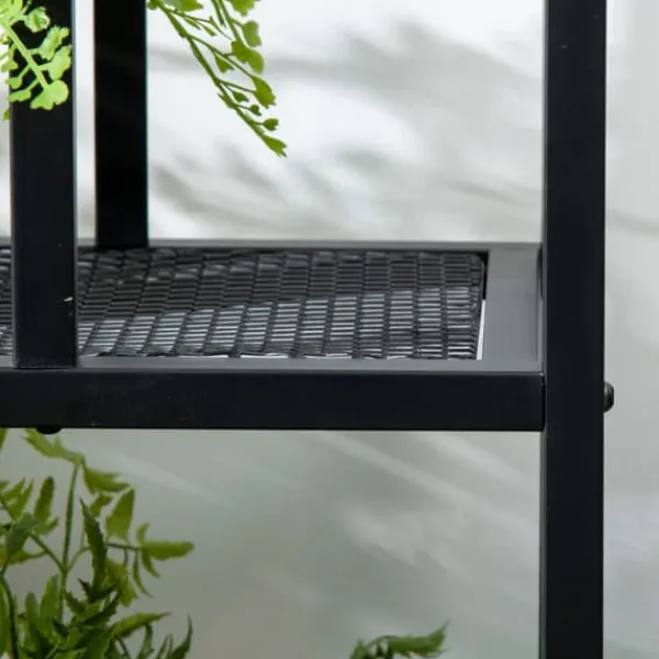 Plantestativer^Planteholder, 91x25x83 cm, Sort