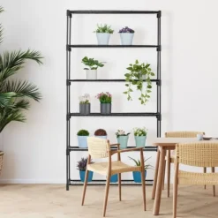 Plantestativer^Planteholder, 174x91x28,5 cm, Sort, Metal