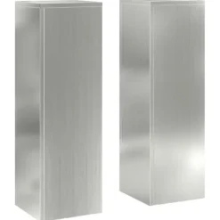 Outlet Planteholdere 2 stk - Galvaniseret stål | Farve: Sølv | Størrelse: 24x24x75 cm Plantestativer