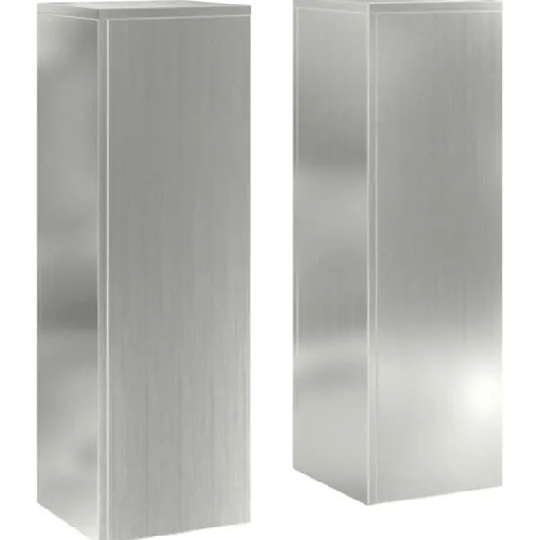 Outlet Planteholdere 2 stk - Galvaniseret stål | Farve: Sølv | Størrelse: 24x24x75 cm Plantestativer