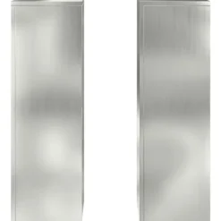 Outlet Planteholdere 2 stk - Galvaniseret stål | Farve: Sølv | Størrelse: 24x24x75 cm Plantestativer