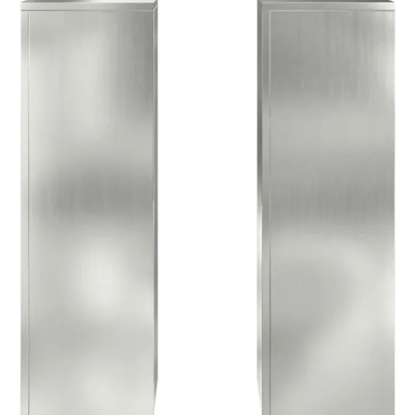 Outlet Planteholdere 2 stk - Galvaniseret stål | Farve: Sølv | Størrelse: 24x24x75 cm Plantestativer