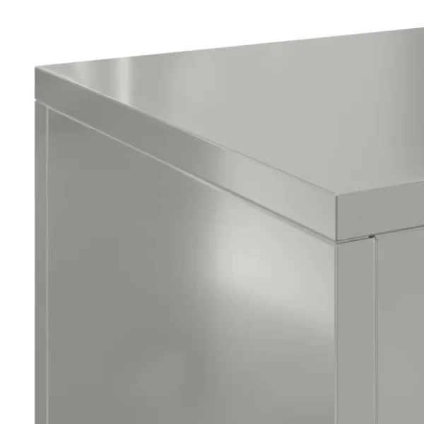 Outlet Planteholdere 2 stk - Galvaniseret stål | Farve: Sølv | Størrelse: 24x24x75 cm Plantestativer