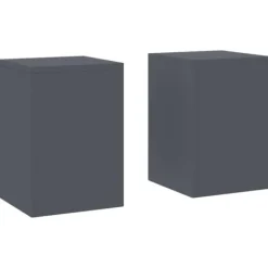 Best Planteholdere 2 stk - Minimalistisk Stål | Farve: Antracit | Størrelse: 24x24x35 cm Plantestativer