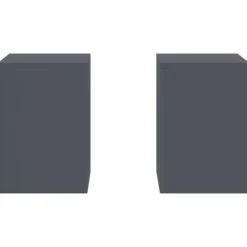 Best Planteholdere 2 stk - Minimalistisk Stål | Farve: Antracit | Størrelse: 24x24x35 cm Plantestativer