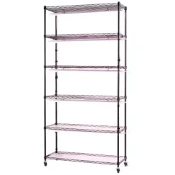 Hot Plantehylde, 6-niveaus indendørs planteholder med vækstlys, 90x35x180 cm, metal Plantestativer