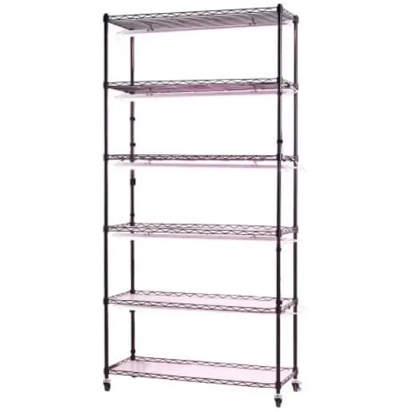 Hot Plantehylde, 6-niveaus indendørs planteholder med vækstlys, 90x35x180 cm, metal Plantestativer