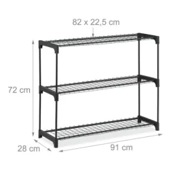 New Plantehylde, 72x91x28 cm, Sort Krukker & Plantebeholdere