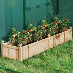 Online Plantekasse, 231×61×41 cm, Brun Plantningsbænke