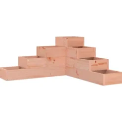 Clearance Plantekasse 4 niveauer i massivt douglasgran | Størrelse: 80,5x79x36 cm Plantningsbænke