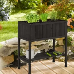 Discount Plantekasse, Hævet Fyrretræ, 80x74x38 cm Plantningsbænke
